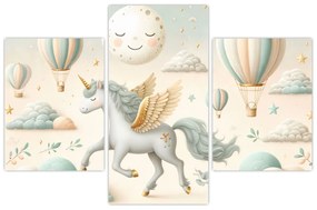 Tablou - Unicorn fericit (90x60 cm)