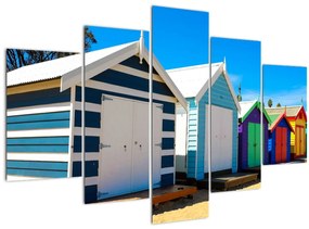 Tablou - Plaja Brighton, Melbourne, Australia (150x105 cm)