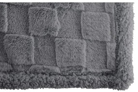 Pătură gri din micropluș/cocolino 150x200 cm Rava – Tiseco Home Studio