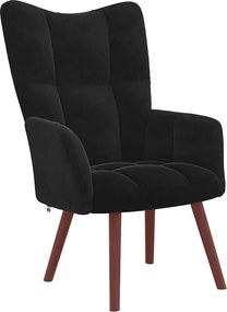 vidaXL Scaun de relaxare, negru, catifea