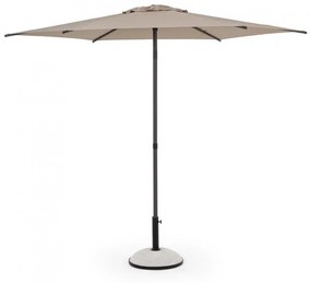 Umbrela de gradina cu brat pivotant gri taupe din poliester si metal, ∅ 270 cm, Samba Bizzotto