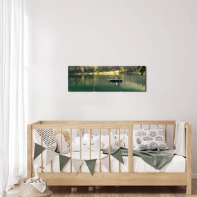 Tablou cu lac (cu ceas) (90x30 cm)