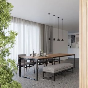 Lustră pe cablu SAVAR 1xE27/60W/230V neagră Sollux SL.1132