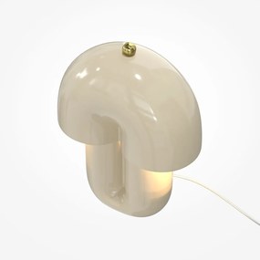 Veioza decorativa LED din ceramica Hope bej lucios