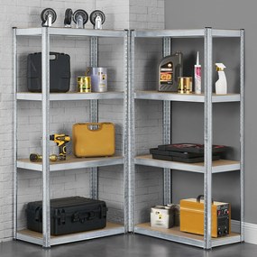 Juskys Set 2 rafturi - 160 x 80 x 40 cm