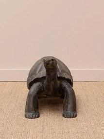 Țestoasă decorativa medie din lemn de tec, "Turtle"
