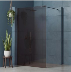 Paravan de dus fumuriu Rea Flexi Brown 110 cm Titan