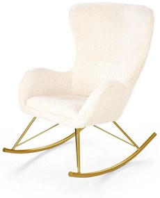 Fotoliu tip balansoar Liberto crem/gold - H106 cm