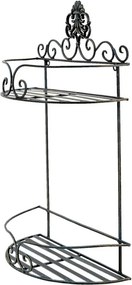 Etajera de exterior, neagra, din metal, Bellacorte