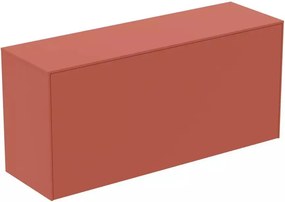 Dulap baza suspendat Ideal Standard Atelier Conca 1 sertar cu blat 120 cm rosu - oranj mat