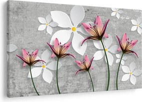Tablou cu abstracție florală (90x60 cm)