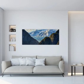 Tablou cu peisaj cu munții (120x50 cm), în 40 de alte dimensiuni noi