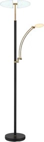 Globo 58909B - Lampă LED dimmabilă de podea TIRANA 40W/230V + 5,5W, neagră