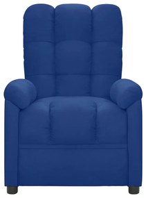 342743 vidaXL Fotoliu de masaj rabatabil, albastru, textil