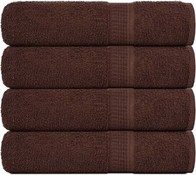 vidaXL Prosoape de baie, FROGN, 4 buc., maro, 100x150 cm, 360 g/m²