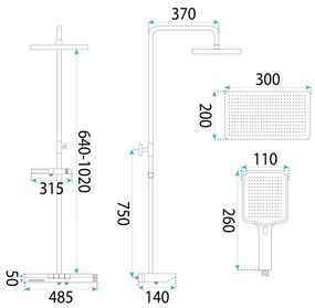 Set dus cu termostat REA Pedro titan