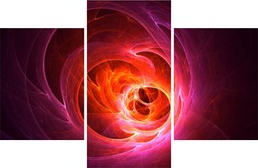 Tabloul modern cu abstracțiune roz (90x60 cm)