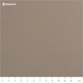 Pat matrimonial taupe tapițat cu spațiu de depozitare cu somieră 180x200 cm Hauke – Makamii