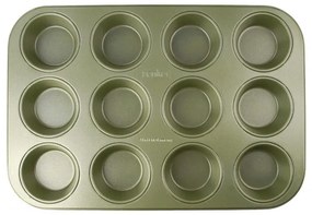 Forma pentru briose 12 Zenker 7456, 7 cm, Acoperire ILAG Maximizing Green, Pana la 180°C, Verde