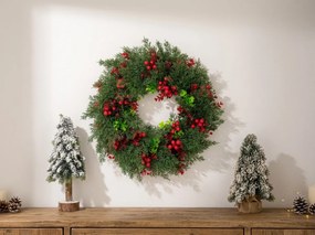 Coronita de Advent pentru usa RED BERRIES Ø 35 cm, verde/rosu