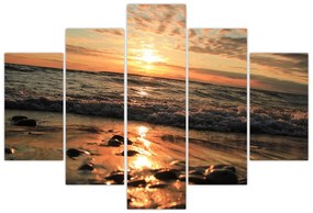 Tablou - Apus de soare, ocean (150x105 cm)