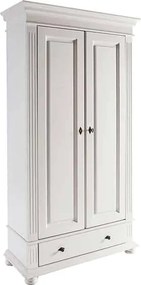 Dulap lemn masiv alb Ariana, 110 × 46 × 200 cm
