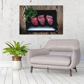 Tablou cu carne pe farfurie (90x60 cm)