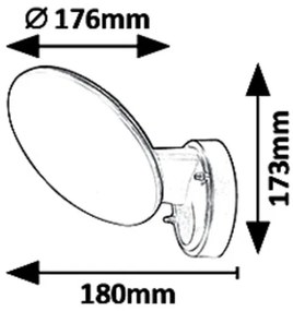 Rabalux 8134 - Aplică perete exterior LED VARNA LED/12W/230V IP54