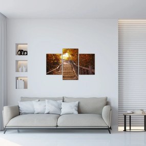 Tablou - Scări în natură în toamnă (90x60 cm)