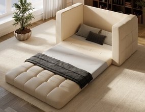 Canapea Kastol , light beige plush extensibil, 137x71x74 cm – Avexin 18
