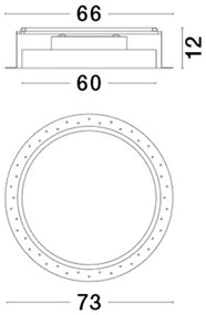 Plafoniera LED incastrabila reglabila PERFECT 60cm alba 3000K Dimmable