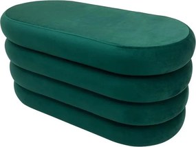 Bancheta cu spatiu de depozitare Catifea Verde, VOGUE 85cm