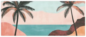 Tablou - Palmieri la mare (120x50 cm)