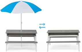 Masa picnic pentru copii 3 in 1 cu umbrela de soare