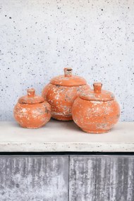 SET BOLURI DECORATIVE ORANGE HANDMARE