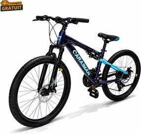 Bicicletă Caraiman, roți 29 inch, cu dublă suspensie, frâne pe disc, cameleon