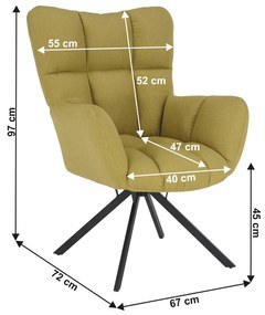 Scaun de design tesatura fistic, KOMODO