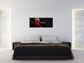 Tablou - Femeia cântând la pian (120x50 cm)