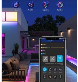Bandă de exterior Govee Outdoor Pro SMART RGBICWW LED 10m Wi-Fi IP65