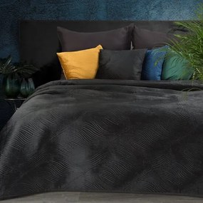 Cuvertură de pat matlasată de calitate în negru Lăţime: 220 cm | Lungime: 240 cm