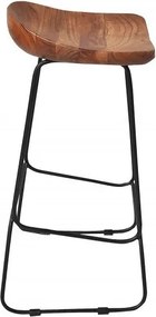 Set 2 scaune de bar cu sezut din lemn, Mammut 85cm