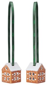 Ornamente de Crăciun 2 buc. din ceramică 5 cm Gingerbread – Kähler Design