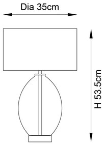 Endon 99581 - Lampă de masă cu dimmer ERIN 1xE27/10W/230V crem/negru fumuriu