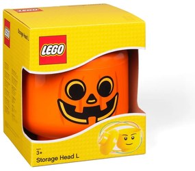 Cutie depozitare LEGO® Pumpkin Head L, portocaliu