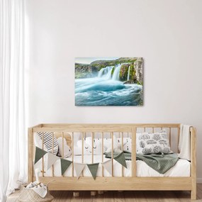 Tablou - Stânci și cascade (70x50 cm)