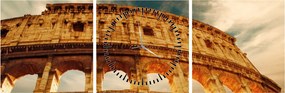 Tablou - Colosseum roman (cu ceas) (90x30 cm)
