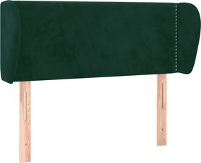 vidaXL Tăblie de pat cu aripioare verde închis 83x23x78/88 cm catifea