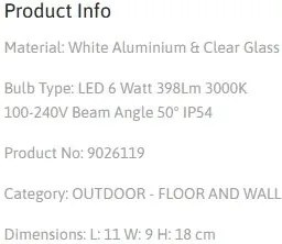 Aplica LED pentru exterior design modern IP54 Arabella