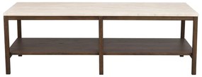 Măsuță de cafea maro/bej cu blat din piatră 140x60 cm Orwel - Rowico