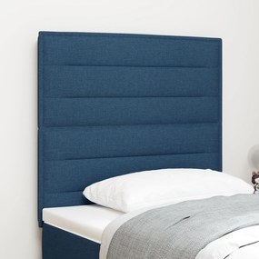 vidaXL Tăblie Design Linii Albastră 90 cm Țesătură